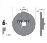TEXTAR 92306405 Disque de frein