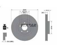 1X Disque de frei TEXTAR 92315203 pour MAZDA CX-5 (KF) 2.2 2017-2024