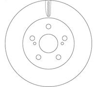 1X Disque de frei TRW DF6734 pour TOYOTA PRIUS (_W5_) 1.8 2015-2022