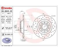 Disque de frein BREMBO XTRA LINE BREMBO 08.8843.2X, 1 pièce