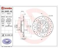 1X Disque de frein BREMBO 08.9460.4X pour GIULIETTA (940_) 2 2010-2020