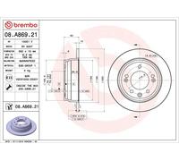 Brembo Disque de frein 08A86921 arrière plein 1 pièce