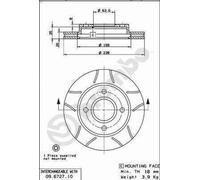 Brembo Disques de frein avant Max 09.6727.77 – Jeu de 2 disques