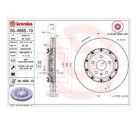 BREMBO 09.A665.13 Disque de frein pour CHEVROLET CAMARO GMX511 370mm