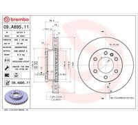 BREMBO - Disque de frein vernis 09.A895.11 (Vendu à l'unité) - Réf. 1392709