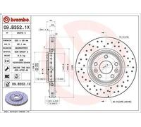 Disque de frein Xtra BREMBO 09.B352.1X (Vendu à l'unité) - Réf. 1392722