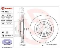 1X Disque de frein BREMBO 09.B503.11 pour RANGE ROVER IV (L405) 3 2012-2016