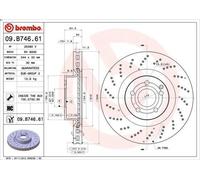 Brembo Disque de frein 09.B746.61 Avant perforé Ø 344 mm pour Mercedes‑Benz 1X