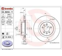 Brembo Disque de frein 09.B858.11 vernis – Vendu à l'unité