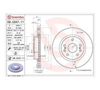 1X Disque De Frein Brembo 09.C047.11 Prime Line - Uv Coated pour Suzuki