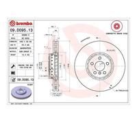 Brembo 09.D095.13 Disque de frein composé (Lot de 1) - Avant