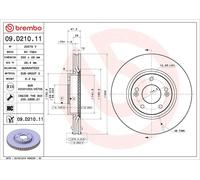 1X Disque de frein BREMBO 09.D210.11 pour KIA CEE'D (JD) 1 2015-2018