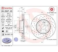 Disque de frein BREMBO 09D52723 avant, ventilé, à haute teneur en carbone, 1 pièce