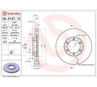 Brembo Disque de frein 09.E167.10, 1 pièce