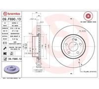 1X Disque de frein BREMBO 09.F690.13 pour MERCEDES-BENZ CLE (C236) 2 2024-