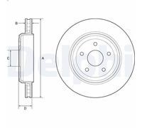 DELPHI BG9214C Disque de frein