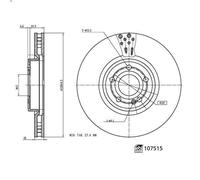 1X Disque de frein FEBI 107515 pour W177) 2 2018-2019