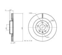 1X Disque de frein FEBI 171444 pour VOLVO S90 II (234) 2 2016-2021
