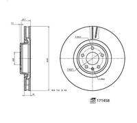 1X Disque de frein FEBI 171458 pour AUDI Q5 (FYB, FYG) 2 2016-2018