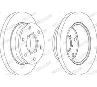 1X Disque de frein FERODO FCR343A pour IVECO DAILY IV Fourgon 3 2006-2011