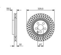 1X Disque de frein pour BOSCH 0 986 479 D13 CLASSE V (W447) 2 2019-202