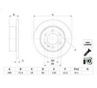 BOSCH 0 986 479 H06 Disque de frein