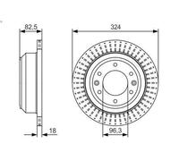 Bosch Disque de frein arrière 0 986 479 U29 ventilé 1 pièce