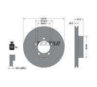 1x Disque de frein TEXTAR 92099905 convient pour PORSCHE