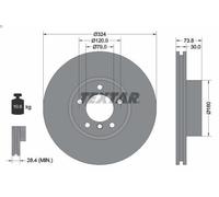 1X Disque de frein TEXTAR 92107105 pour BMW 5 (E39) 3 1998-2003