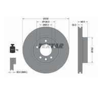 1x Disque de frein TEXTAR 92121605 convient pour SEAT SKODA VW AUDI PORSCHE