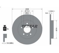 1X Disque de frein TEXTAR 92137003 pour SEAT EXEO (3R2) 2 2008-2013