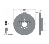 1x Disque de frein TEXTAR 92228905 convient pour SEAT SKODA VW AUDI