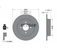 1X Disque de frein TEXTAR 92242203 pour KIA STONIC (YB) 1.6 2017-2025