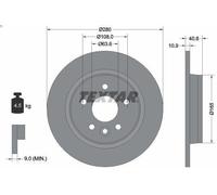 1X Disque de frein TEXTAR 92255603 pour VOLVO V50 (545) 2 2010-2012