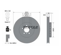 1x Disque de frein TEXTAR 92266125 convient pour BMW