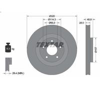 TEXTAR 92306503 Disque de frein