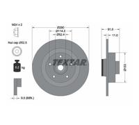 1x Disque de frein TEXTAR 92316503 convient pour RENAULT