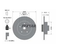 TEXTAR 92317603 Disque de frein
