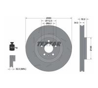 TEXTAR 92319005 Disque de frein pour PORSCHE