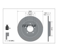 1x Disque de frein TEXTAR 92337203 convient pour HYUNDAI