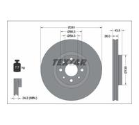 1x Disque de frein TEXTAR 92344703 convient pour FIAT