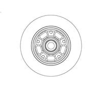 1X Disque de frein TRW DF6549BS pour MEGANE IV Grandtour (K9A/M/N_) 1.5 2016-