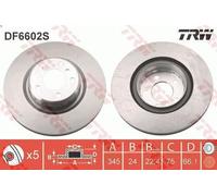 1X Disque de frein TRW DF6602S pour BMW 1 (F20) 2 2011-2015