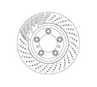 TRW Disque de frein DF6821S pour Porsche – Vendu à l'unité