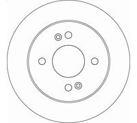 Disque de frein TRW DF6949 arrière, plein, 1 pièce