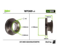VALEO 187269 Disque de frein