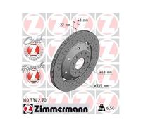 1x Disque de frein ZIMMERMANN 100.3342.70 convient pour AUDI
