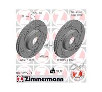1x Disque de frein ZIMMERMANN 100.3355.53 convient pour VAG