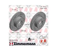 Zimmermann Disque de frein 150.3427.53 ventilé - Convient pour BMW - 1x