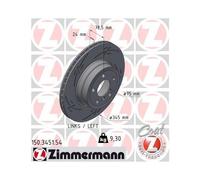 2x ZIMMERMANN disque de frein BLACK Z Arrière gauche 150.3451.54